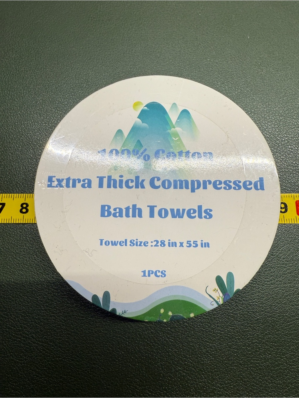 Free w Purchase Extra Thick 100% Cotton Compressed Bath Towel White Unbranded